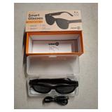 WeariQ Bluetooth Smart Glasses â Matte Black Audio Sunglasses â Blue Polarized Lenses, Open-Ear Speaker, 10-Hour Playtime, Hands-Free Calls, Voice AssistantHands-Free Calls & Music