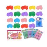 ONEHAUS Valentines Day Cards - 24Pcs Car Valentines Cards With Cute Crayon for School Class Gift Exchange, Perfect Valentines Day Gift Cards for Classroom