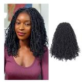 GIX Yanky Twist Crochet Hair - 16 Inch 8 Packs (240 Strands) Natural Black Pre-twisted Fluffy Spring Mini Twist Short Bob Passion Twist, Pre-Looped Crochet Braids Braiding Hair (16 Inch, 1B-8P)