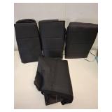 Auto Drive 2 Piece Low Back Memory Foam Car Seat Cover Polyester Black, Universal Fit, 2010SC11