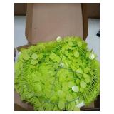 Whimsical Christmas Tree 5ft Lime Green Bendable with Lights and Wooden Ornaments