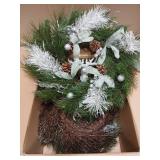 Christmas Wreath with Dear Head 2pk