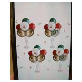 Christmas Balloon Tabletop Centerpieces 4pk Snowman