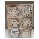 Wooden Snowflake Ornaments 30pcs