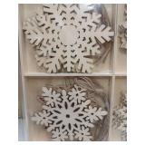 Wooden Snowflake Ornaments 30pcs