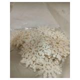 White Glitter Snowflake Ornaments