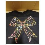 Christmas Light Bow Sweatshirt Small