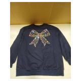Christmas Light Bow Sweatshirt Small