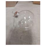 Clear Glass Christmas Ball Ornaments - Box of 6