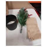 3 Foot Artificial Christmas Tree with Berries and Pinecones and Lights