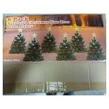 6 Pack Artificial Christmas Tree Stakes with Decorations