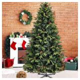 Profully Christmas Tree Stand for Live Tree, Foldable Base for 5.5 Ft to 7.5 Ft Artificial Christmas Tree, Fits 1 to 1.41 Inch Tree Pole