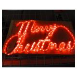 Red Neon Merry Christmas Sign 24" 180 LED