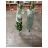 Artificial Topiary Cedar Trees 4FT Tall 2 Set, Outdoor Indoor Faux Pine Shrubs Plants, Realistic Fake Plants Front Porch Decor, Artificial Bushes Cypress for Home Front Door Offices