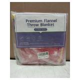 Premium Glow In The Dark Flannel Throw Blanket (Unicorn Rainbow) 50x60"