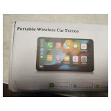 Portable Wireless Carplay Car Stereo, 7" HD Touchscreen for Car with Apple CarPlay & Android Auto with Backup Camera/Mirror Link/Voice Control/Bluetooth/GPS/AUX/FM Satellite Radio for All Vehicles