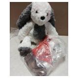 Floppy Eared Christmas Bunny Plush with Holiday Scarf