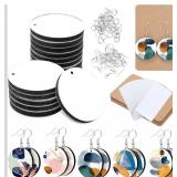 Whaline 30Pcs Hand #1 Position Sublimation Blank Earrings Bulk Unfinished Heat Transfer Earrings with Earring Hooks and Jump Rings for Women Jewelry DIY Crafts Making Supplies