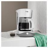 Mr. Coffee SK12-RB Coffee Maker, Plastic, White