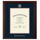Retails for $205! Liberty University 13" w x 17" h Diploma Frame - Fits a master