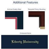 Retails for $205! Liberty University 13" w x 17" h Diploma Frame - Fits a master