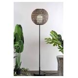 Retails for $158! JONATHAN Y JYL6507A Bea 61" Outdoor Woven Globe LED Floor Lamp, Bohemian, Transitional, Scandinavian, Modern, Contemporary, Modern, Office, Bedroom, Living Room, Family Room, Dining 