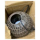 Retails for $158! JONATHAN Y JYL6507A Bea 61" Outdoor Woven Globe LED Floor Lamp, Bohemian, Transitional, Scandinavian, Modern, Contemporary, Modern, Office, Bedroom, Living Room, Family Room, Dining 