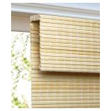 LazBlinds Cordless Bamboo Roman Shades, Privacy Window Treatment, Roll Up Bamboo Blinds for Windows, 35