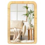PERFNIQUE Rattan Mirror, 30