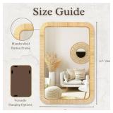 PERFNIQUE Rattan Mirror, 30