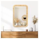 PERFNIQUE Rattan Mirror, 30