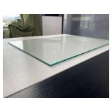 24" Square Glass Table Top - Tempered Glass Table Top 1/4" Thick Flat Polished Edge Glass - Safe Corner (24 inch)