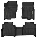 Retails for $109! OEDRO Floor Mats Compatible with 2022-2025 Nissan Frontier Crew Cab w/ 2nd Row Under-2 Row Liner Set Seat Storage, TPE All-Weather Guard Custom Fit for Frontier, Black