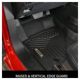 Retails for $109! OEDRO Floor Mats Compatible with 2022-2025 Nissan Frontier Crew Cab w/ 2nd Row Under-2 Row Liner Set Seat Storage, TPE All-Weather Guard Custom Fit for Frontier, Black