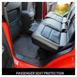 Retails for $109! OEDRO Floor Mats Compatible with 2022-2025 Nissan Frontier Crew Cab w/ 2nd Row Under-2 Row Liner Set Seat Storage, TPE All-Weather Guard Custom Fit for Frontier, Black