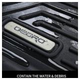 Retails for $109! OEDRO Floor Mats Compatible with 2022-2025 Nissan Frontier Crew Cab w/ 2nd Row Under-2 Row Liner Set Seat Storage, TPE All-Weather Guard Custom Fit for Frontier, Black