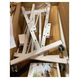 SIDUCAL Mobile Stand Up Desk, Laptop Desk with Wheels Storage Desk Home Office, Vintage Oak