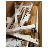 SIDUCAL Mobile Stand Up Desk, Laptop Desk with Wheels Storage Desk Home Office, Vintage Oak