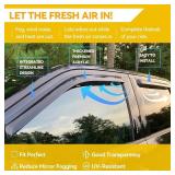 Window Visor for 2007-2015 Compass, Out-Channel Rain Guards Shields Vent Shade Deflector Wind Dark Smoke Ventshade Ventvisor 2008 2009 2010 2011 2012 2013, Tape-On Outside-Mount, 4PCS