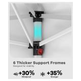 Garveelife 10x10 Pop Up Canopy Tent, Outdoor Tent with 3 Adjustable Height, Easy Set Up Canopy with 4 Sandbags & Carrying Bag for Camping, Parties,Outdoor Events - Black