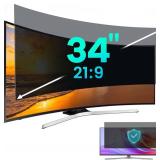 34 Inch Computer Privacy Screen Filter for 21:9 Aspect Ratio Widescreen Monitor Removable Computer Monitor Privacy Shield - Eye Protection Anti Glare Blue Light Filter