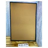 Board2by Cork Board Bulletin Board 46" x 32", Black Aluminium Framed 4x3 Corkboard, Office Board for Wall Cork, Large Wall Mounted Notice Pin Board with 18 Push Pins for School, Home & Office