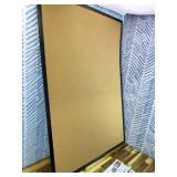 Board2by Cork Board Bulletin Board 46" x 32", Black Aluminium Framed 4x3 Corkboard, Office Board for Wall Cork, Large Wall Mounted Notice Pin Board with 18 Push Pins for School, Home & Office