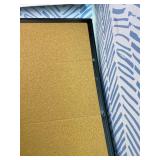 Board2by Cork Board Bulletin Board 46" x 32", Black Aluminium Framed 4x3 Corkboard, Office Board for Wall Cork, Large Wall Mounted Notice Pin Board with 18 Push Pins for School, Home & Office