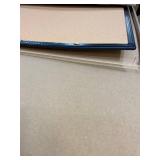 Board2by Cork Board Bulletin Board 46" x 32", Black Aluminium Framed 4x3 Corkboard, Office Board for Wall Cork, Large Wall Mounted Notice Pin Board with 18 Push Pins for School, Home & Office