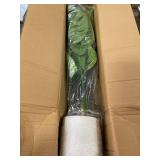 Artificial Monstera Deliciosa Plants, 4FT Faux Monstera Plant with White Planter, Swiss Cheese Plant with Green Leaves Stems, Fake Tropical Silk Tree for Indoor Office House Living Room Home Decor