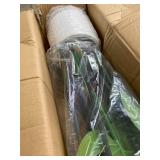 Artificial Monstera Deliciosa Plants, 4FT Faux Monstera Plant with White Planter, Swiss Cheese Plant with Green Leaves Stems, Fake Tropical Silk Tree for Indoor Office House Living Room Home Decor