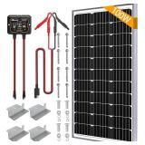 Retails for $135! SOLPERK 100W Solar Battery Charger Solar Battery Maintainer + Upgrade 10A MPPT Charge Controller + Adjustable Mount Bracket for Car RV Boat Motorcycle 12V Waterproof Solar Panel Kit 