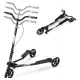 Retails for $140! 3 Wheel Foldable Scooter Swing Scooter Tri Slider Kick Wiggle Scooters Push Drifting with Adjustable Handle for Boys/Girl/Adult Age 8 Years Old and Up