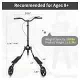 Retails for $140! 3 Wheel Foldable Scooter Swing Scooter Tri Slider Kick Wiggle Scooters Push Drifting with Adjustable Handle for Boys/Girl/Adult Age 8 Years Old and Up